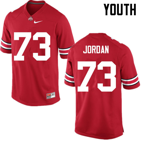 Ohio State Buckeyes Michael Jordan Youth #73 Red Game Stitched College Football Jersey